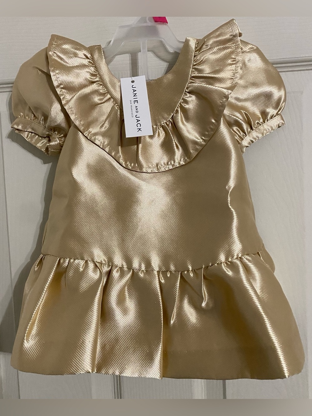 New-Janie & Jack Gold Dress 6-12m